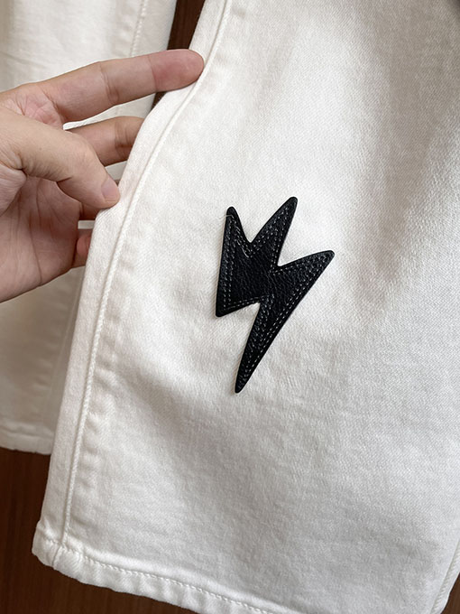 クロムハーツ 新しいヘビーウェイトパッチワークウォッシュデニムジーンズ