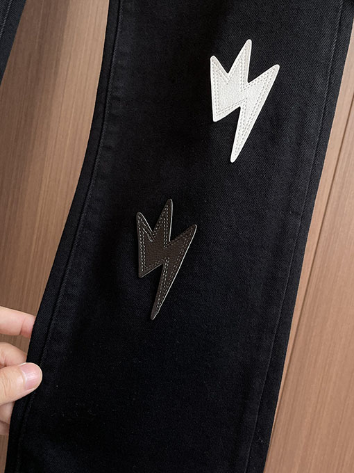 クロムハーツ 新しいヘビーウェイトパッチワークウォッシュデニムジーンズ