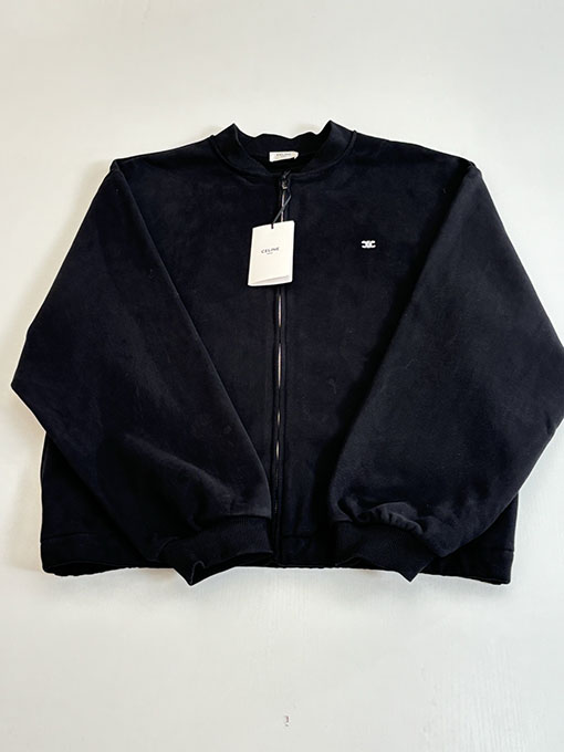 セリーヌ コットン製凱旋門刺繍りベースボールジャケット