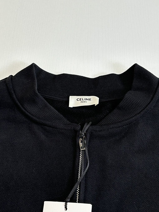 セリーヌ コットン製凱旋門刺繍りベースボールジャケット