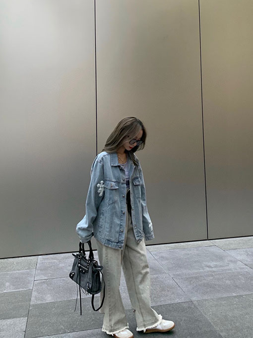 クロムハーツスーパーコピー サンスクリット刺繍クロス柄デニムジャケット