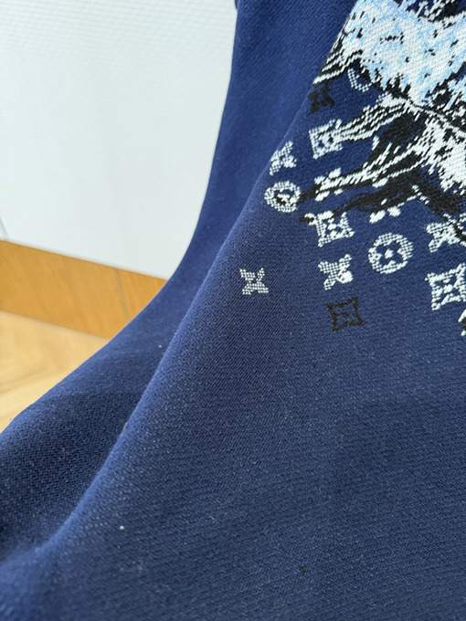 ルイヴィトンコピー モノグラムジャカード柄クルーネックニット半袖Tシャツ