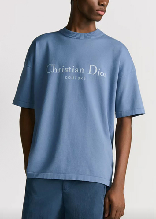 ディオール ヘイズブルー ニット 半袖Tシャツ