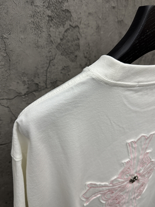 クロムハーツ アメリカンスタイルのレーザー刺繍カップル半袖Tシャツ