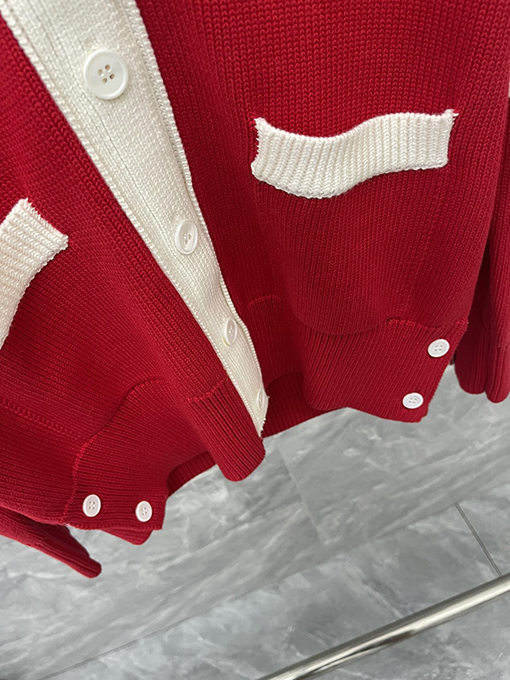 トムブラウンスーパーコピー 子犬の背中がデザインされたレディースカーディガン