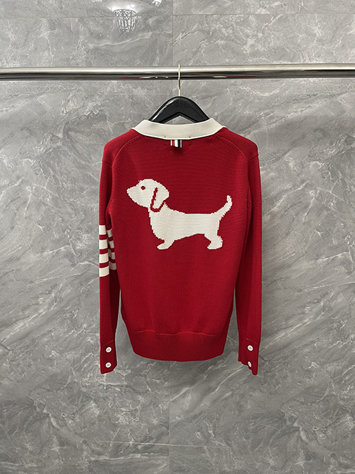 トムブラウンスーパーコピー 子犬の背中がデザインされたレディースカーディガン