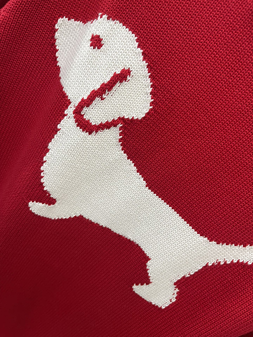 トムブラウンスーパーコピー 子犬の背中がデザインされたレディースカーディガン