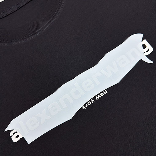 アレキサンダーワン Alexander Wang 新しいロゴ厚のプリントトップス半袖Tシャツ