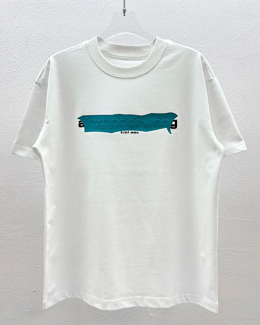 アレキサンダーワン Alexander Wang 新しいロゴ厚のプリントトップス半袖Tシャツ