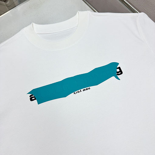 アレキサンダーワン Alexander Wang 新しいロゴ厚のプリントトップス半袖Tシャツ