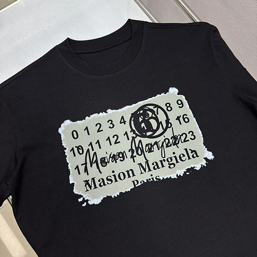 マルタンマルジェラ Maison Margiela MM 新モデルデジタルダイレクトプリントクルーネック半袖Tシャツ