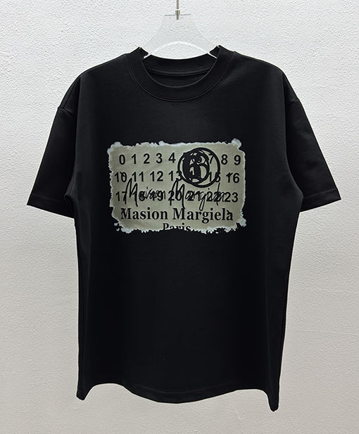 マルタンマルジェラ Maison Margiela MM 新モデルデジタルダイレクトプリントクルーネック半袖Tシャツ