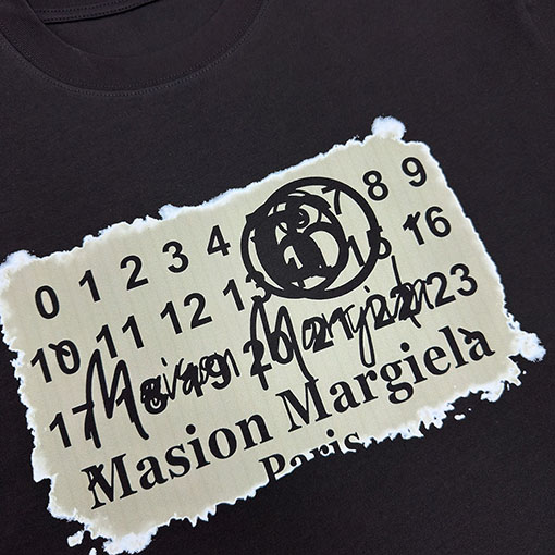 マルタンマルジェラ Maison Margiela MM 新モデルデジタルダイレクトプリントクルーネック半袖Tシャツ
