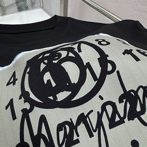 マルタンマルジェラ Maison Margiela MM 新モデルデジタルダイレクトプリントクルーネック半袖Tシャツ