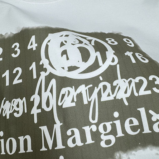 マルタンマルジェラ Maison Margiela MM 新モデルデジタルダイレクトプリントクルーネック半袖Tシャツ
