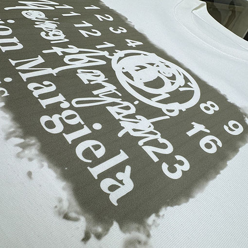 マルタンマルジェラ Maison Margiela MM 新モデルデジタルダイレクトプリントクルーネック半袖Tシャツ