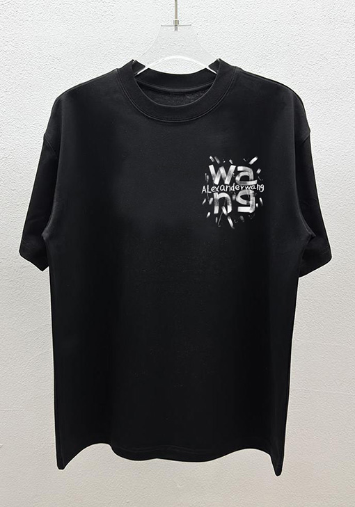 アレキサンダーワン Alexander Wang フロントとバックにデジタルダイレクトインジェクションレタリングプリントをした半袖Tシャツ