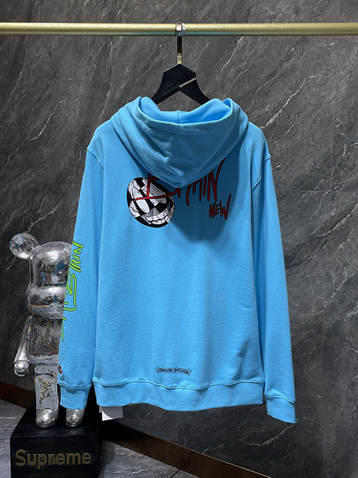 クロムハーツコピー 限定ブルーグラフィティ刺繍マウスパーカー