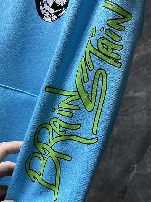 クロムハーツコピー 限定ブルーグラフィティ刺繍マウスパーカー