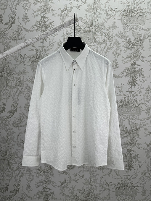 グッチ 新作オールオーバープリント無地長袖シャツ