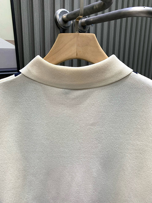 グッチ シルケットコットンニットの襟付き半袖ポロシャツ