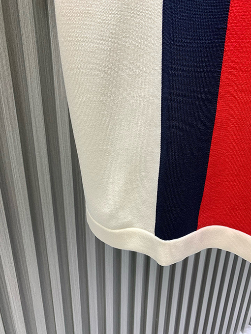 グッチ シルケットコットンニットの襟付き半袖ポロシャツ