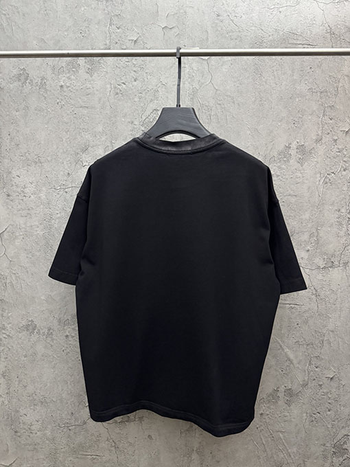 クロムハーツ 新作アメリカンスタイルのウォッシュアップリケラインストーン半袖Tシャツ