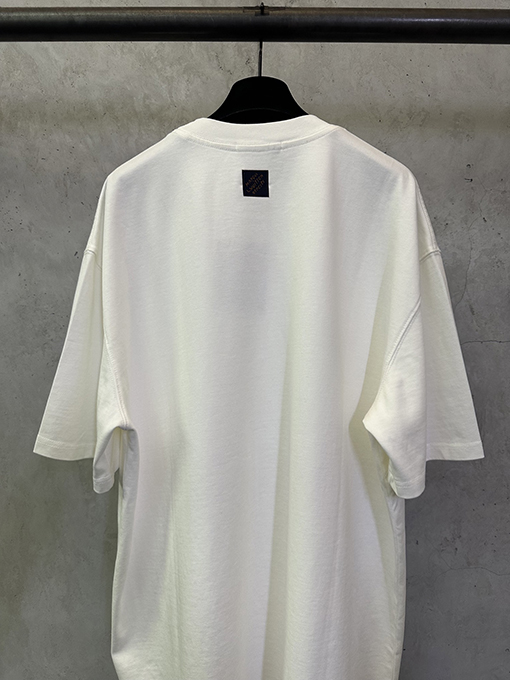 ルイヴィトン ミラーロゴ フロックプリント ヘビーウェイト 半袖Tシャツ