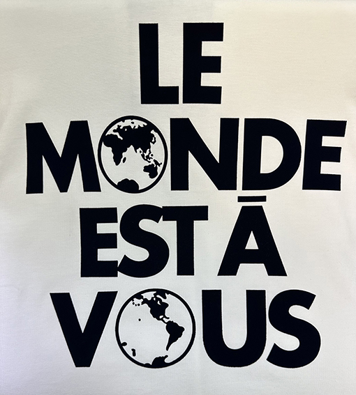 ルイヴィトン ミラーロゴ フロックプリント ヘビーウェイト 半袖Tシャツ