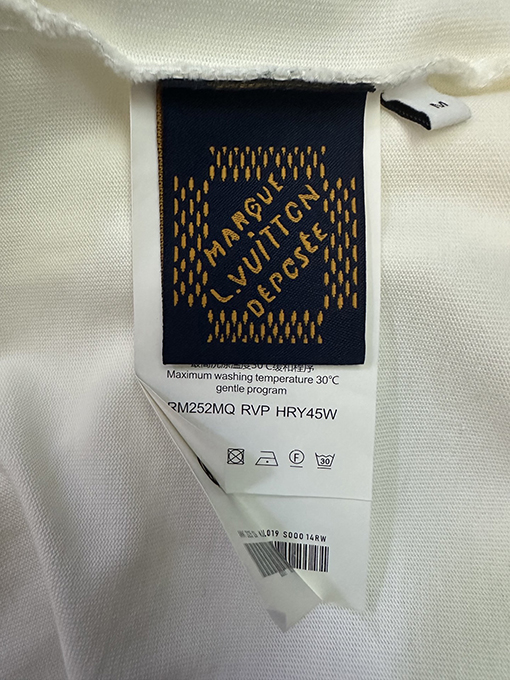 ルイヴィトン ミラーロゴ フロックプリント ヘビーウェイト 半袖Tシャツ