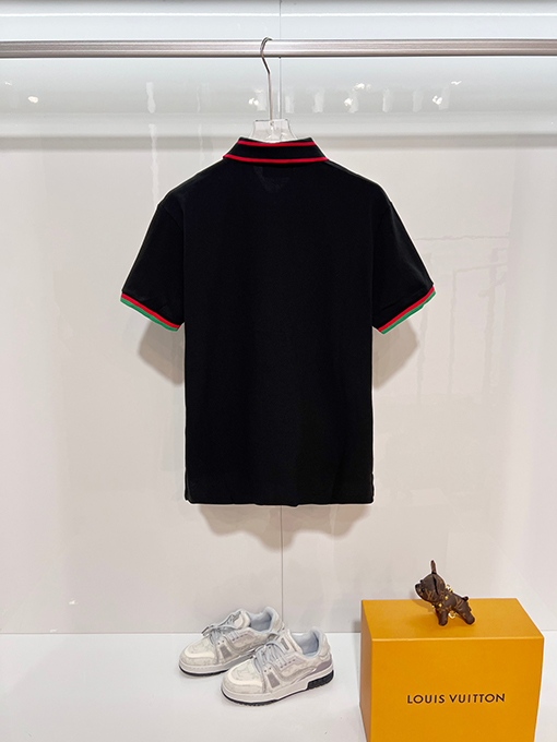 グッチ GUCCI カラーブロックの襟付き半袖ポロシャツ