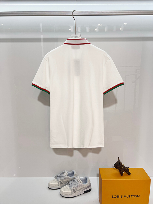 グッチ GUCCI カラーブロックの襟付き半袖ポロシャツ