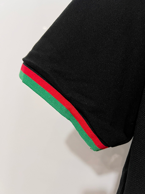 グッチ GUCCI カラーブロックの襟付き半袖ポロシャツ