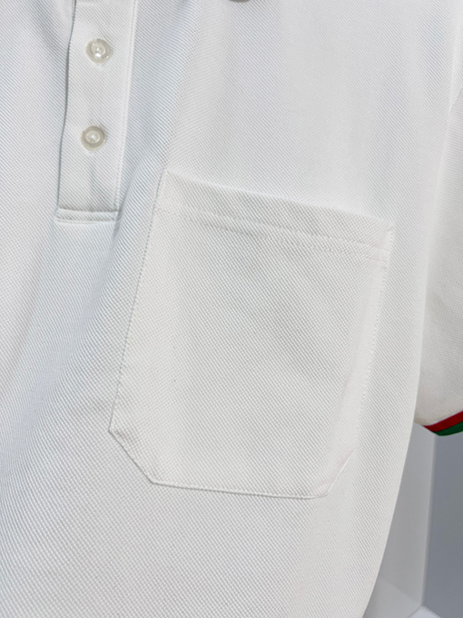 グッチ GUCCI カラーブロックの襟付き半袖ポロシャツ