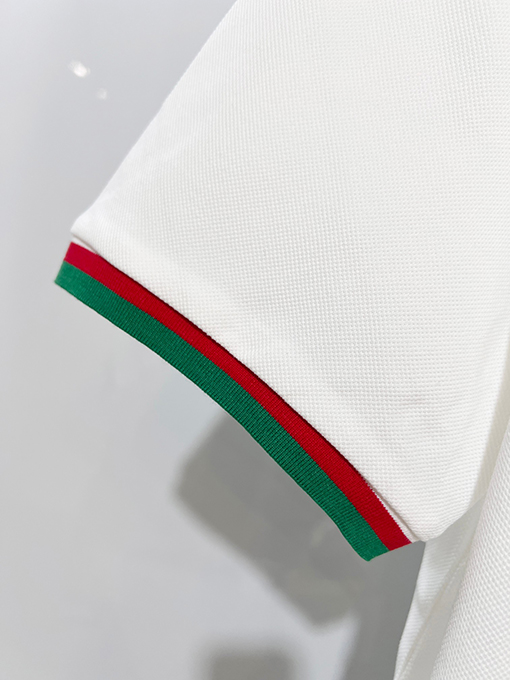 グッチ GUCCI カラーブロックの襟付き半袖ポロシャツ