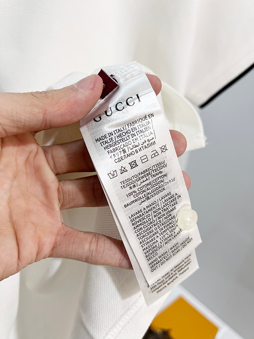 グッチ GUCCI 胸に刺繍ロゴが入った半袖ポロシャツ