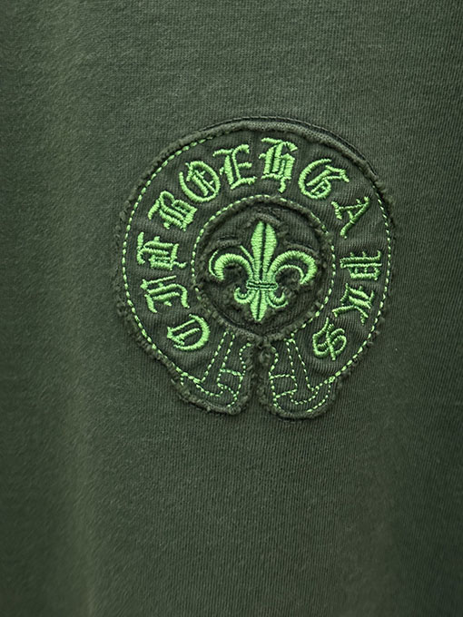 クロムハーツ 新モデルアメリカンスタイルのレーザーカットアップリケ刺繍のカップル半袖Tシャツ