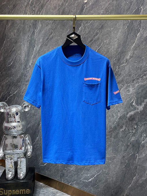 クロムハーツ ドーパミンブルーピンクローラー半袖Tシャツ