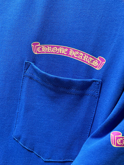 クロムハーツ ドーパミンブルーピンクローラー半袖Tシャツ