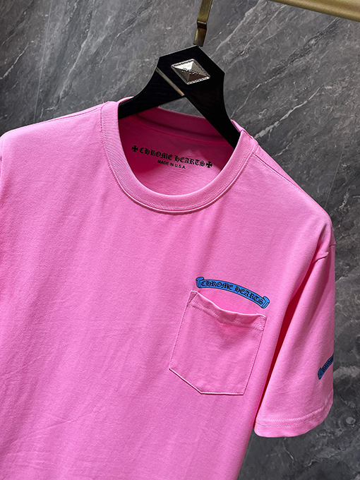 クロムハーツ ドーパミンブルーピンクローラー半袖Tシャツ