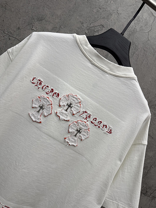 クロムハーツコピー Brunello Cucinelli ロゴプリント半袖Tシャツ