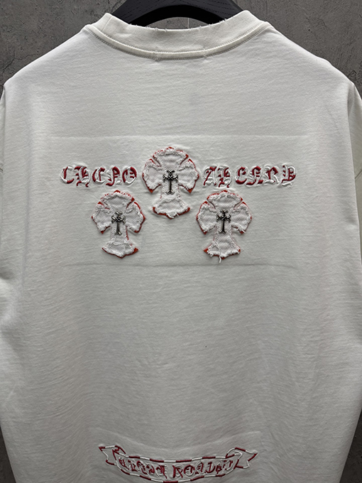 クロムハーツコピー Brunello Cucinelli ロゴプリント半袖Tシャツ