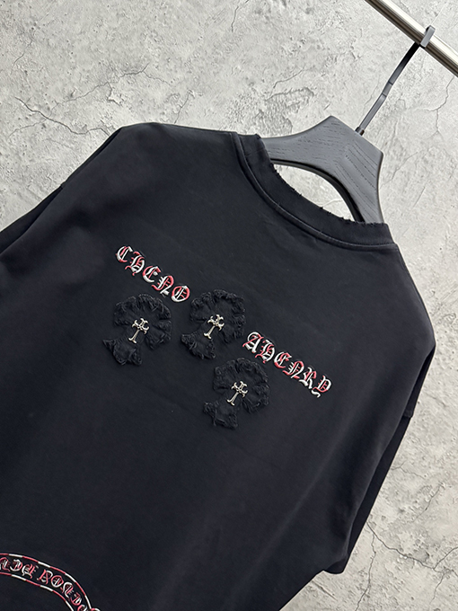 クロムハーツコピー Brunello Cucinelli ロゴプリント半袖Tシャツ