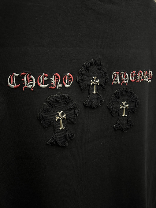 クロムハーツコピー Brunello Cucinelli ロゴプリント半袖Tシャツ