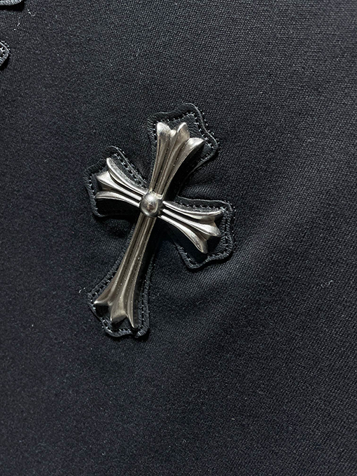 クロムハーツ ヘビーデューティーパッチワークレザークロス半袖Tシャツ