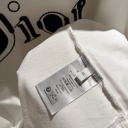 ディオール Dior 新作アップリケ刺繍半袖Tシャツ