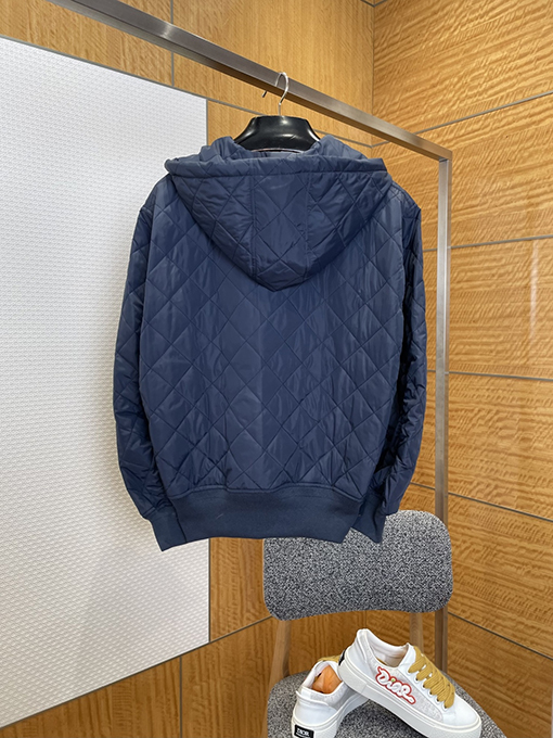 プラダ ダイヤモンド柄フード付きコットンジャケット