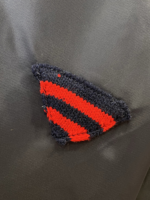 プラダ ニットトライアングルロゴスタンドカラーコットンジャケット