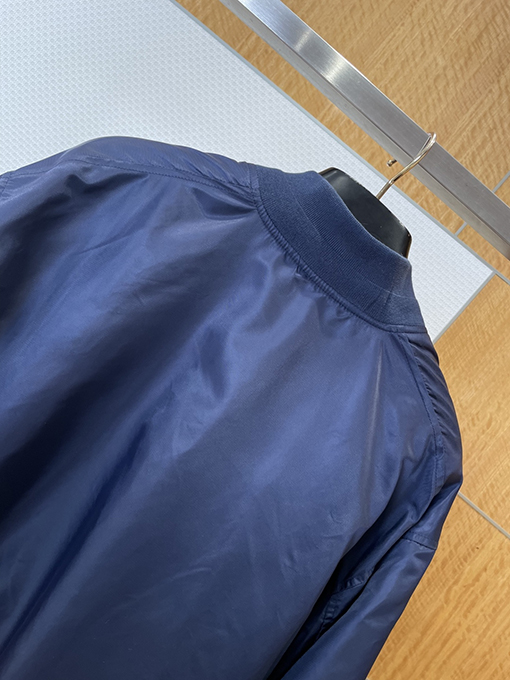 プラダ ニットトライアングルロゴスタンドカラーコットンジャケット