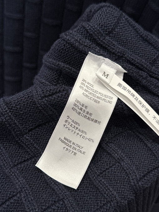 プラダコピー 三角形の竹編みクルーネックセーター